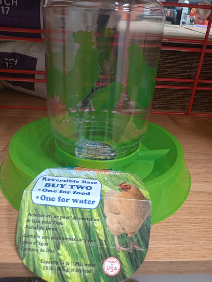 Poultry Feeder & Waterer, 64-oz
