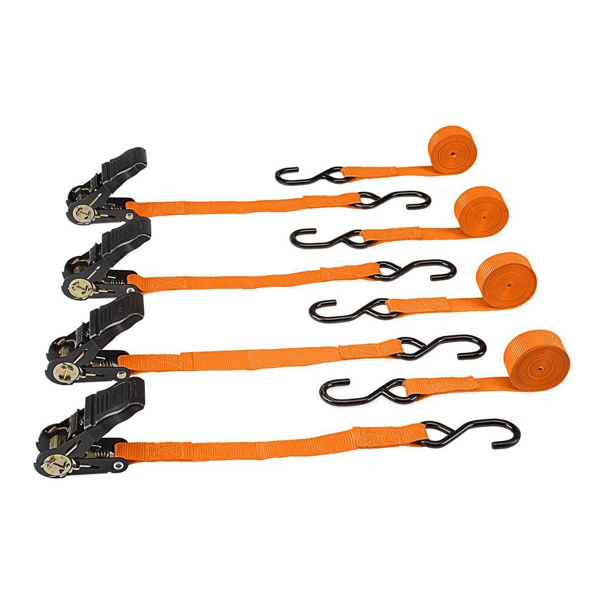 Ratcheting Tie Downs, 4-Pack